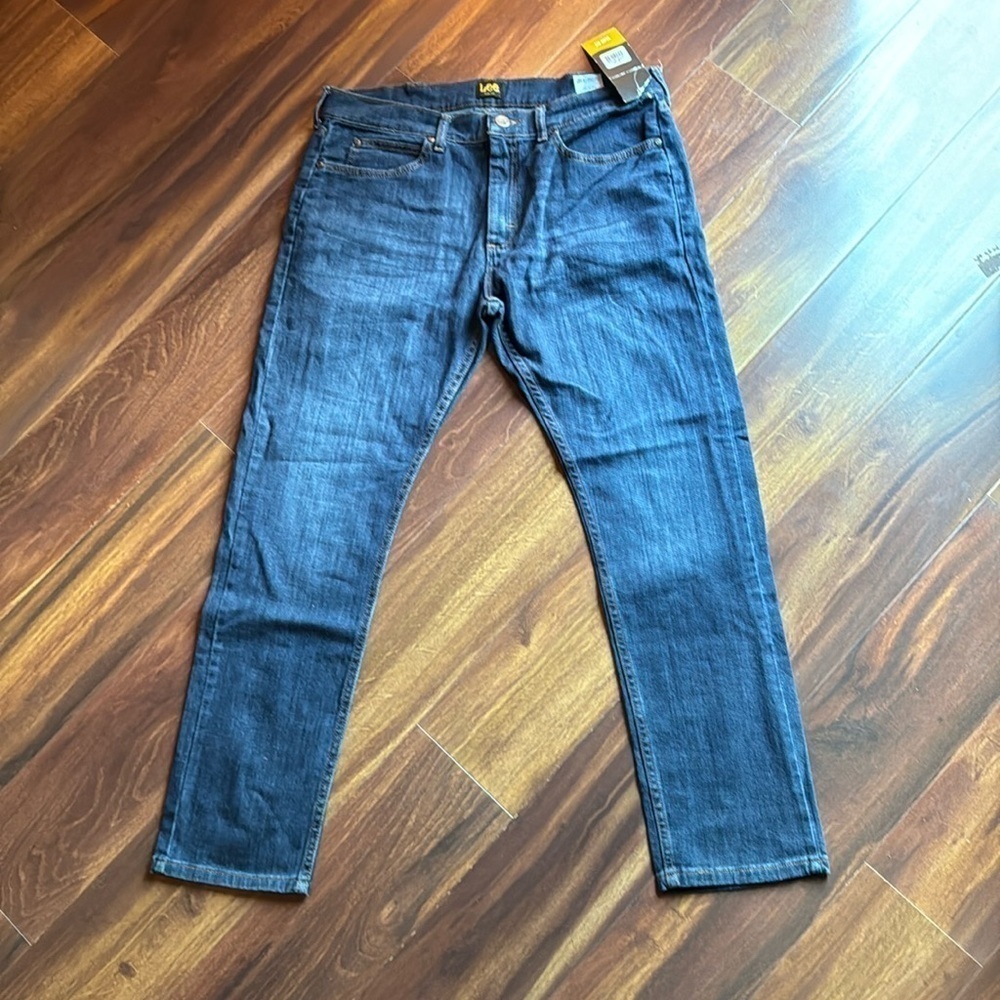 LEE Men’s Stretch Slim Fit Tapered Leg Deep Wash size 36 x 30